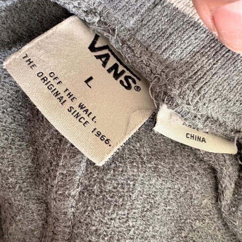 Vans Fleece Sweat Shorts Mens Large Heather Gray Skater Casual Active loungewear